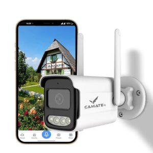 Camate Titan 3MP 4G Sim Based Wireless Outdoor Bullet CCTV Camera for Home